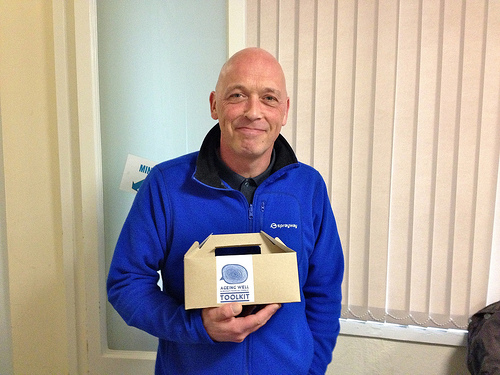 4) 100 volunteers take Tool kit of postcard houses out to hundereds of people